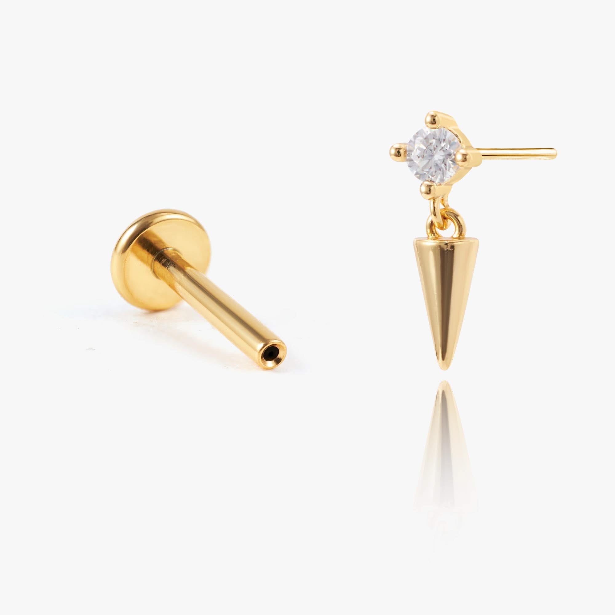 Spike Flat Back Earring - Erica Jewels