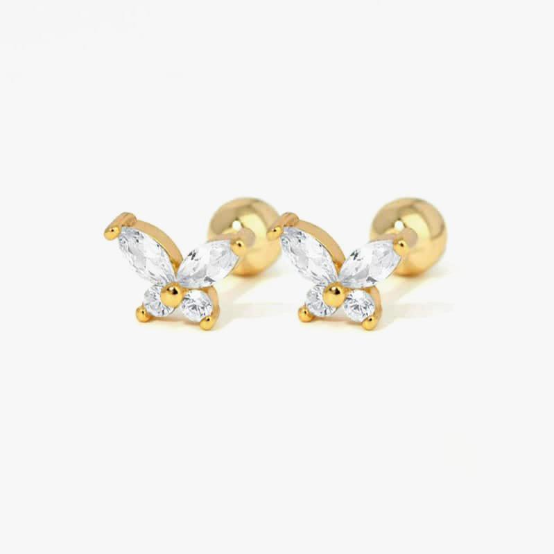 Butterfly Ball End Earrings - EricaJewels