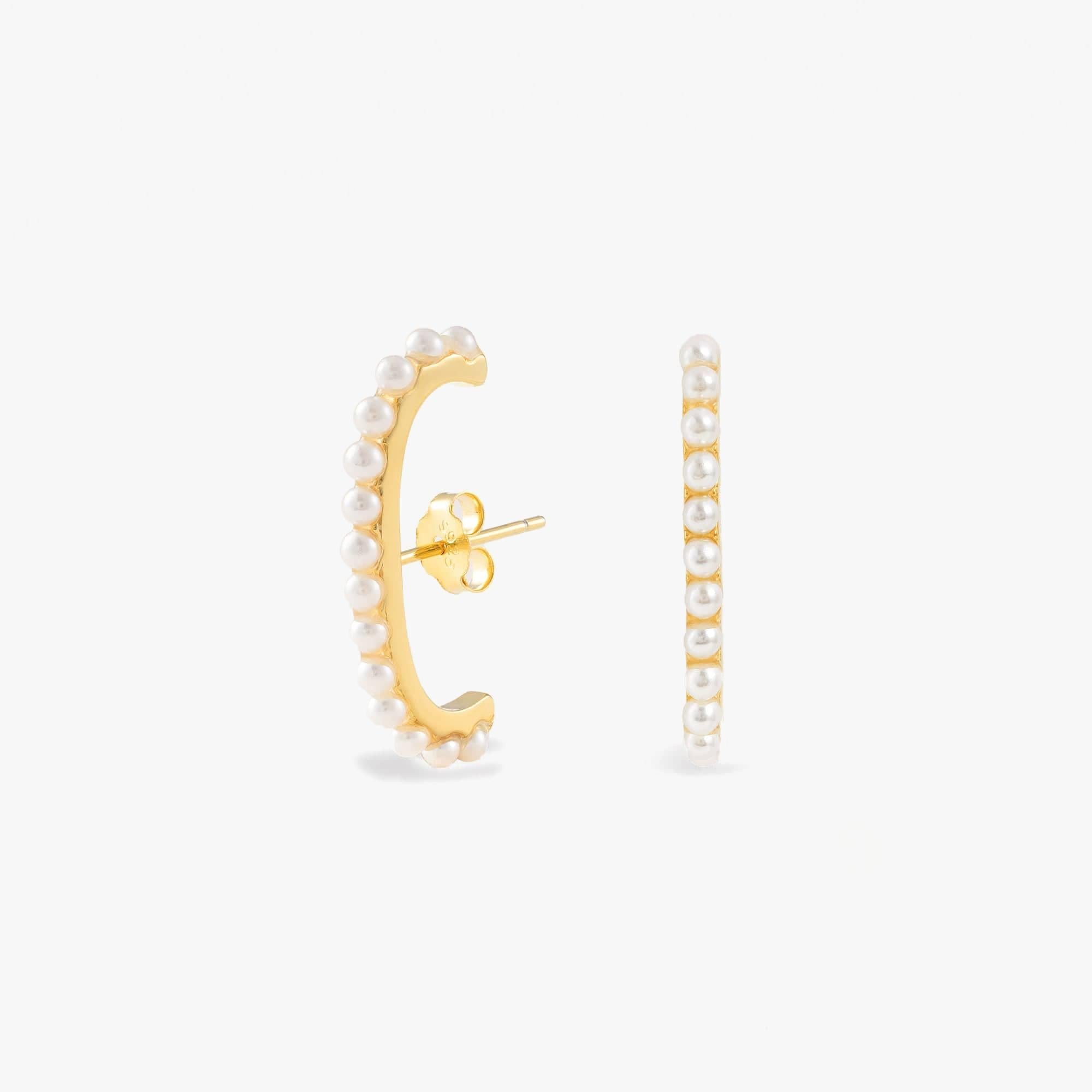 Minimalist Pearl Lobe Cuff Earring - EricaJewels